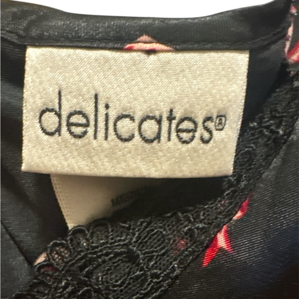 DELICATES Women’s Bow Print Short Satin Slip Dress Size M - Picture 4 of 5